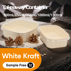 Marrone carta Kraft usa e getta Lunch Box ristorante <span class=keywords><strong>cibo</strong></span> <span class=keywords><strong>da</strong></span> <span class=keywords><strong>asporto</strong></span> imballaggio UV rivestimento opaco laminazione per uso alimentare per alimenti in scatola - Product Image 3