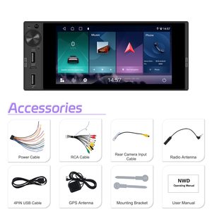 Podofo 6 ''Android 1 Din Car Stereo Incell Screen Car Player Android Carplay/Android Auto WIFI <span class=keywords><strong>RMD</strong></span> Tipo C Puerto USB Proveedor - Product Image 3