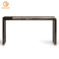 Grand rangement élégant couloir français marbre naturel brun table console meubles de salon