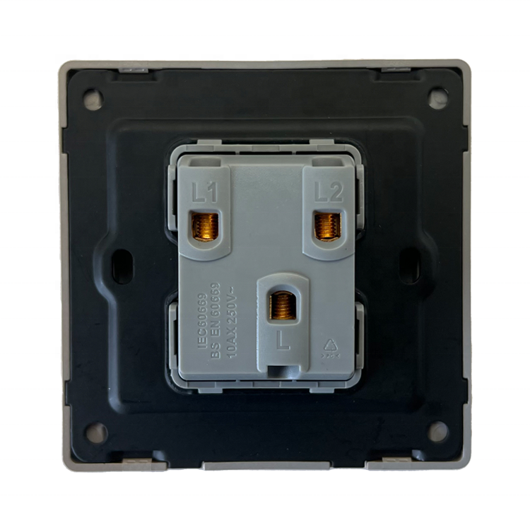 New Style 2Gang 2Way Gold Spray Paint Large Panel UK Standard Wall Switch for Home