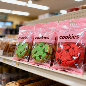 أكياس بسكويت عالية الجودة مخصصة للبيع بالجملة مع طباعة الشعار للخبز والبسكويت والحلوى - Product Image 3