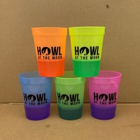 Offre Spéciale : Lot de 12 Gobelets en Plastique Durables 12oz/24oz/33oz, Gobelets de Stade à Changement de Couleur, pour Fêtes, Personnalisables, Design Moderne