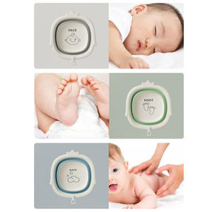 Bassin pliable portable pour enfants en TPE et plastique, spécification 27 cm, pour le lavage des pieds et des fesses - Product Image 4