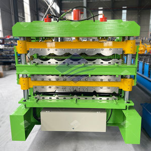 Machine de formage de rouleaux automatique à 3 couches pour toit en acier à nervures à haute qualité Contrôle PLC Utilisé Condition Noyau de pompe Toiture Panneau mural Moteur de roulement - Product Image 3