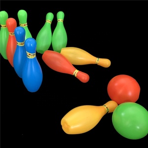 Yumai — ensemble de jeux de sport pour enfants, 10 mini broches colorées, en plastique, pour bébés, avec 2 balles, vente en gros - Product Image 2