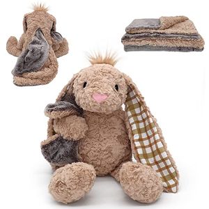 Einfach zu bedienen hochwertige Großhandel weich gefüllte Kaninchen Plüsch Spielzeug Kaninchen Decke 2 in 1 Verwendung im Schlaf - Product Image 1