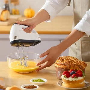 Batidora de huevos eléctrica de mano, mini batidora automática de 7 velocidades para claras de huevo y crema con enchufe europeo/estadounidense, herramienta de cocina para el hogar - Product Image 4