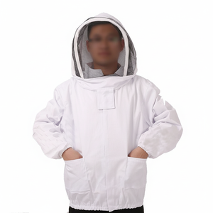Veste d'apiculteur professionnel costume d'abeille en coton respirant avec capuche de protection en PP voile vêtements de sécurité gardien de miel - Product Image 1