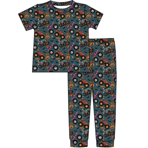 Pantaloni del <span class=keywords><strong>Pigiama</strong></span> HIPPO KIDS per Bambini, Stampa Zucche di Halloween, Traspiranti in Poliestere, Manica Corta Unisex per Ragazzi e Ragazze - Product Image 5