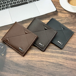 Nouveau <span class=keywords><strong>Portefeuille</strong></span> <span class=keywords><strong>Homme</strong></span> 2026 en PU à Fermeture Ouverte Ultra-léger et Fin à Trois Volets avec Multiples Emplacements pour Cartes – Sacs Décontractés et Tendance pour Jeunes Hommes - Product Image 5