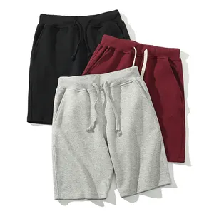 Pantaloncini da palestra da uomo con coulisse in spugna francese in pile di cotone personalizzato pantaloncini sportivi Casual da uomo in Jersey all'ingrosso