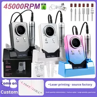 Perceuse à ongles électrique V10 45000 tr/min avec moteur sans balais à grande vitesse batterie réglable matière plastique-Nouveau