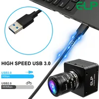 Kamera Industri USB 3.0 ELP 5MP Global Shutter Kecepatan Tinggi 5MP 60fps YUY2 1080P 60FPS 3X Zoom Mini Webcam untuk Golf Swing ANPR