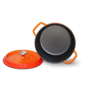 Four hollandais <span class=keywords><strong>en</strong></span> <span class=keywords><strong>fonte</strong></span> de haute qualité avec motif rond <span class=keywords><strong>en</strong></span> émail <span class=keywords><strong>pour</strong></span> une utilisation à <span class=keywords><strong>induction</strong></span> soupe ragoût casserole 1.6L 2.3kg - Product Image 4