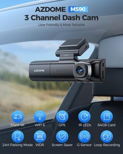 Azdome M590 3.18 "IPS Màn Hình 2K Dash Cam 3 Máy Ảnh Với Toàn Cầu Khe Cắm Hệ Thống Wifi Bảng Điều Khiển Máy Ảnh, Thích Hợp Cho Xe 1440P Phía Trước Một - Product Image 2