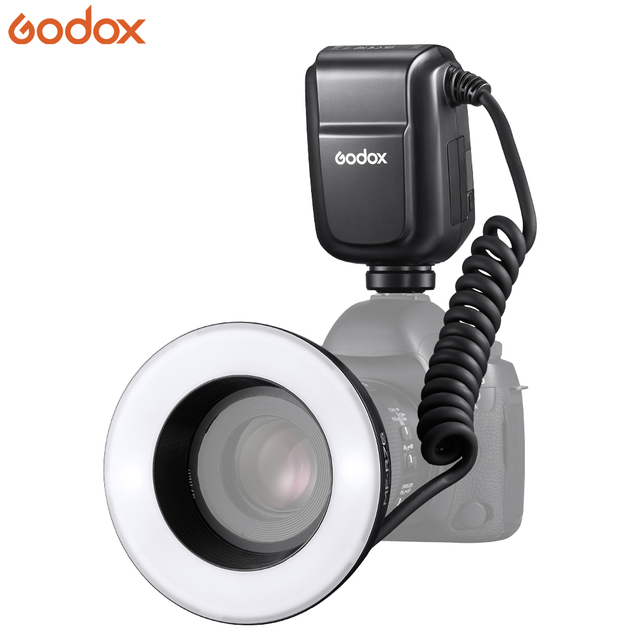 Godox-MF-R76C/N/S LED Ring Flash Speedlite 76Ws Full-Power Flashes Dual-Flash Tubes Power Adjustment of Power Ratio for Nikon