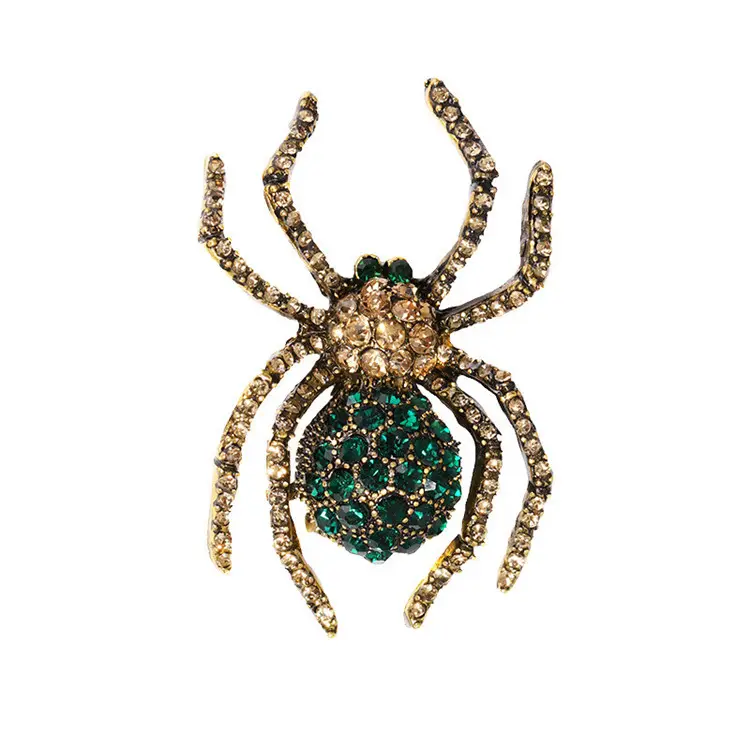 Europese Amerikaanse Retro Persoonlijkheid Broche Creatieve Spider Lichtmetalen Kostuum Sieraden Broche