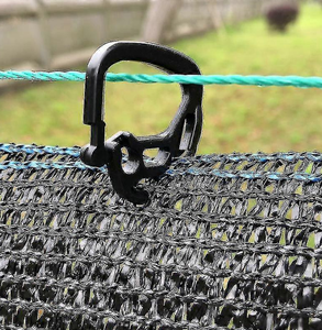 100 clips robustes <span class=keywords><strong>pour</strong></span> filet d'ombrage, crochets en plastique noir <span class=keywords><strong>pour</strong></span> bâche de <span class=keywords><strong>jardin</strong></span>, <span class=keywords><strong>pour</strong></span> suspendre et fixer des tentures d'ombrage extérieures et des toiles de jardinage - Product Image 5