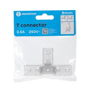 Conector en T para tiras LED de 8mm, con circuito integrado, ideal para conectar múltiples tiras y facilitar la instalación en... - Product Image 3
