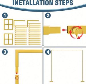 <b>Backdrop</b> <b>Stand</b> Heavy Duty Pipe and Drape Kit, Adjustable <b>Backdrop</b> <b>Stand</b> for <b>Wedding</b> Birthday Party Christmas Decoration - Product Image 3