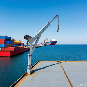 Mini aleación de aluminio 400-800kg ajustable montado en la pared Davit Crane Bearing Gear Material Handling Equipment Yacht Speedboat - Product Image 1