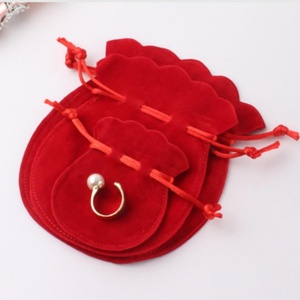 Pochette cadeau en velours recyclable en gros avec cordon de serrage, impression personnalisable, nouveau design, sac anti-poussière pour collier, bague, boucles d'oreilles - Product Image 6