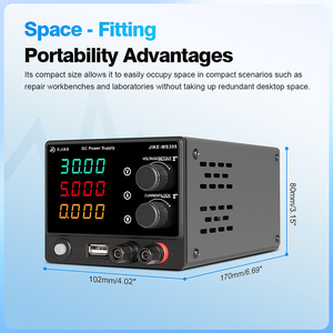 แหล่งจ่ายไฟฟ้ากระแสตรงแบบปรับได้ EJIKE สำหรับงานซ่อมโทรศัพท์มือถือ กำลังไฟ 150 วัตต์ แรงดัน 30 โวลต์ กระแส 5 แอมป์  ปรับแรงดันได้ตั้งแต่ 12 โวลต์ พร้อมหลอดไฟ LED สำหรับห้องปฏิบัติการ - Product Image 3