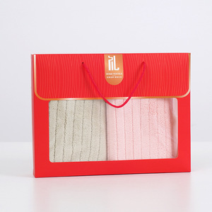 Coffret cadeau de serviettes en microfibre corail 280g, haut de gamme, pour bain, douche, mariage, anniversaire - Product Image 2
