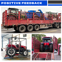 Tracteur agricole 4x4 de 100 CV avec cabine climatisée, forte pression hydraulique, levage élevé et démarreur électrique pour les travaux agricoles