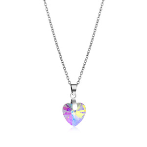 Collar <span class=keywords><strong>de</strong></span> <span class=keywords><strong>Corazón</strong></span> <span class=keywords><strong>de</strong></span> <span class=keywords><strong>Acero</strong></span> Inoxidable Lateefah, Collar <span class=keywords><strong>de</strong></span> Cadena con Cristales, <span class=keywords><strong>Corazón</strong></span> Color Durazno, CE, Regalo en Forma <span class=keywords><strong>de</strong></span> <span class=keywords><strong>Corazón</strong></span> para Mujer - Product Image 6