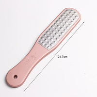 Outils de râpe de pédicure design de mode, étiquette privée, dissolvant de callosités double face, lime à pieds