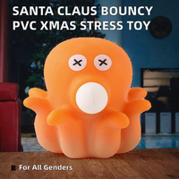 Jouet pieuvre en PVC souple, cadeau de Noël anti-stress souple et élastique