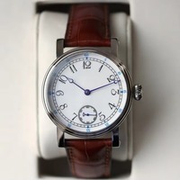 Montre de sport personnalisée de luxe minimaliste de haute qualité avec mouvement Seagull pour hommes, bracelet en cuir, verre saphir, résistance à l'eau 10 ATM