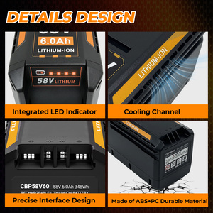Bateria de Substituição 58V 4Ah 5Ah 6Ah para Motosserra Echo CCS-58V, Cortador de Grama CLM-58V, Ferramentas Elétricas AEG 58V ALT58BT ABL58JB - Product Image 2