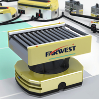 Chariot élévateur robotisé AGV, chariot élévateur à fourche, chariot automatisé à guidage automatique, petit équipement de manutention en métal pour la logistique d'entrepôt