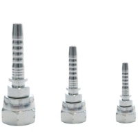 Forged Hex Crimp selang adaptor Lurus pipa konektor Hexagon BSP perempuan selang pas puting Fitting adaptor hidrolik