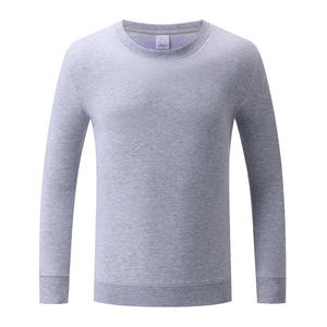 Sudadera de Cuello Redondo, Color Sólido, Fibra de Poliéster, Manga Larga, Uso Diario, Azul - Product Image 3