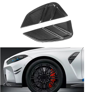 干式碳纤维 MP 风格前侧挡泥板装饰件适用于 BMW G80 M3 M4 G82 G83 2021+ 2 件装侧挡泥板通风口盖替换件 - Product Image 1