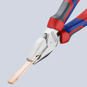 Alicates combinados KNIPEX 02 05 180, resistentes, con mangos ergonómicos, cromados, 184 mm - Product Image 2