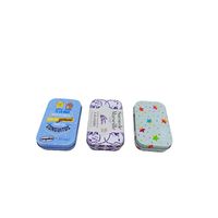 Boîte en métal OEM compacte avec charnières pour emballage de bonbons, menthes, maquillage, rangement portable, boîte à bijoux carrée argentée personnalisée avec charnières