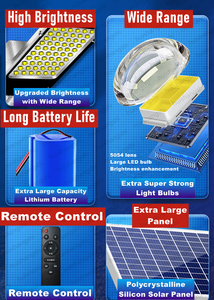 25000mAh 5054chip Luces de inundación <span class=keywords><strong>solares</strong></span> Control remoto Proyector alimentado al aire libre Impermeable IP66 Villa Lámpara de calle Ángulo ajustable - Product Image 4
