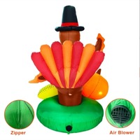 Décoration de jardin d'extérieur pour Thanksgiving à bon prix : Dinde gonflable de dessin animé pour les fêtes de patio, produit très vendu