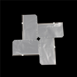 Claro dinero sobre plástico cremallera bolsas carpeta insertar bolsillo planificador fábrica al por mayor A6/<span class=keywords><strong>A5</strong></span> <span class=keywords><strong>6</strong></span> agujeros PVC regalo Bloc de notas impreso - Product Image 5