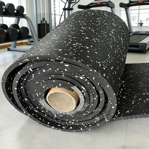 พื้นยางกันลื่นขนาด 1.5-12 มม. สีดำ+ลายจุดหลากสี รับประกัน <span class=keywords><strong>2</strong></span> ปี สำหรับฟิตเนส ยิม สนามยิงปืน และโรงเรียน - Product Image 3