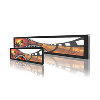 Pantalla LCD de Señalización Digital de 19.5 Pulgadas con Formato Alargado, Resolución 1920x540, para Publicidad en Interiores de Tiendas y Supermercados