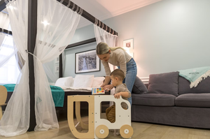 Kids Learning Tower Toddler <strong>Kitchen</strong> <strong>Stool</strong> <strong>Helper</strong> 2-in-1 Toddler <strong>Kitchen</strong> Step <strong>Stool</strong> - Product Image 6