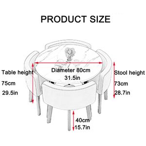 Simple reception table and <b>chair</b> set, round upholstered dining table and <b>chairs</b>, meeting room table and <b>chairs</b>, office leisure - Product Image 2