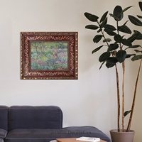 Peintures décoratives de paysages européens et de fleurs, impressions haute définition, art mural vintage, cadre en bois, à suspendre, pour mariage