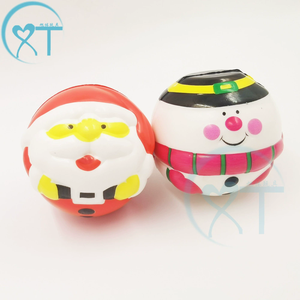 ตุ๊กตาซานตาคลอส PU ของเล่นบีบคลายเครียด ลูกบอลโฟม ของเล่นคริสต์มาส ตุ๊กตาหิมะ กวางเรนเดียร์ - Product Image 3
