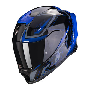 Casco Integrale Scorpion Exo R1 Evo Air Blu Nero in Fibra Composita Taglia S per Moto - Product Image 1